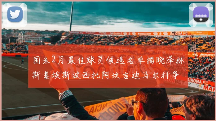 国米2月最佳球员候选名单揭晓泽林斯基埃斯波西托阿坎吉迪马尔科争夺荣誉